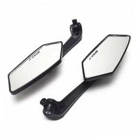 KOSO Universal Motorcycle Scooter Rearview Mirror with Handlebar Reflector Mirror with text (includes 5 screws) black
