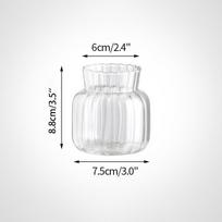 1PC Creative Hydroponic Terrarium Bottle Vase Flower Pot Transparent Glass Nordic white