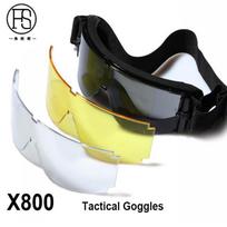 Cross Border Outdoor Sports Anti Droplet X800 Glasses+camouflage Sealed X800 Wind Goggles Tactical Goggles bedugnė