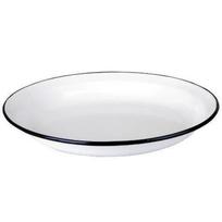 Ibili 912932 Assiette en acier émaillé vitrifié Blanche 32 cm