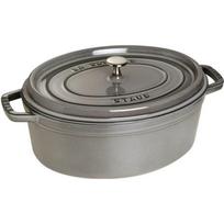 STAUB 405093690 - Cocotte ovale - Ø 37 cm - Gris graphite pilka