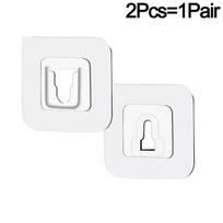 40/2pcs Double-Sided Self Adhesive Hook Traceless Wall Mounted Hooks Suction Cup Storage Holders for Bathroom Kitchen Organizer