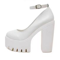 2024 Large Size Single Shoe Women New 14CM High Heels European and American 2024 One Line Buckle Women's Shoes 2024 Spring Autumn 35