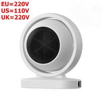 380W Nešiojamas Elektrinis Šildytuvas Stalinis Ventiliatorius Viryklė Šilto Oro Pūstuvas Mini Radiatorius Namams Biurui Kambario Šildytuvas Žiemai Mažas Energijos Suvartojimas EU Plug balta