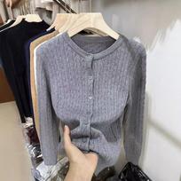 Old Money Style Pony Embroidery Twist Knitted Cardigan Female Autumn, Winter, Early Spring Vintage Round Neck Red White Sweater Jacket One size pilka