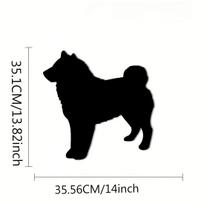 Panneau Mural Métallique Shiba Inu – Silhouette de Chien, Décoration Murale Élégante, et Décor Métallique pour Mur juoda