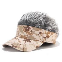Hot selling wig camouflage baseball cap men ins street trend duckbill cap women casual golf hat trend one size