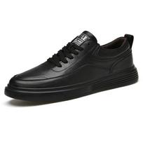 FashionGenuine Leather Men Skateboard Shoes Youth Sneakers Designer Brand Vulcanize Footwear Fashion Male Casual Shoes New Trend Flats 45 balta