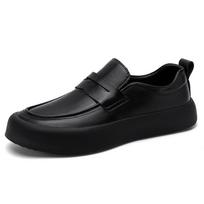 Fashion2024Luxury Brand Fashion Handmade Men Casual Leather Shoes Antiskid Outdoor Business Loafers Genuine Leather Flats Walking Shoes 38 juoda