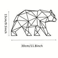 1 vnt. Metalinis geometrinis lokio menas – minimalistinė vielos sienų dekoracija, stilingas metalinis sienų menas miegamajam, darbo kambariui ir modernioms erdvėms šviesiai pilka spalva