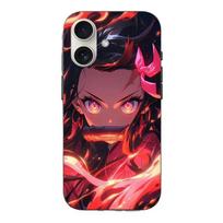 Coque Iphone 16 Plus Demon Slayer Nezuko Kamado Manga anime juoda