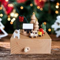 Train Music Box Table Centerpiece Decorative Home Decoration Accessories Tabletop Ornament for Shelf
