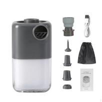 Electric Air Pump for Inflatable Camping Lamp Practical Compact Inflate Deflate Pool Floats Gray White gray