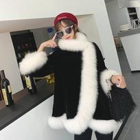Žiemos imitacijos lapės kailiniai ir kailiniai vieno vidutinio ilgio pliušiniai paltai XXXL
