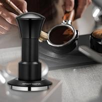 Adjustable Stainless Steel Coffee Tamper with Spring Mechanism, Ideal for Office and Camping 51.35mm gray