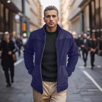 Pavasario ir rudens naujos striukės vyriškos polinės vilnos striukės su stačia apykakle 2XL gray