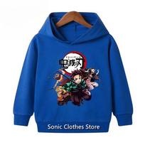 Demon Slayer Kamado Nezuko Cosplay Hoody 3D Spausdinta su gobtuvu ir ausimis Megztinis Džemperis Streetwear Striukė Paltai 160 blue