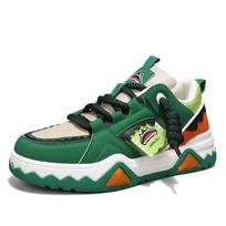 Fashion Street Green Men's Skateboard Shoes Fashion Design Hip Hop Sneakers Man Harajuku Platform Casual Sneakers Men tenis masculino 39 black