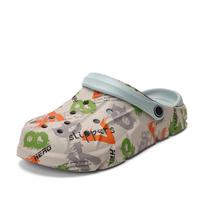 Fashion Summer men's outdoor casual shoes home flip-flops fashion non-slip beach sandals platform comfortable men's shoes 40-41 gray