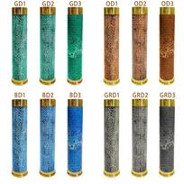 Individualizuotas žalvarinis kaleidoskopas su oda, suasmeninta dovana tėčiams, vyrams, moterims, vaikų gimtadieniams, kalėdinis dekoras (Rašto ir spalvų variantas) blue