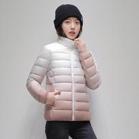 Gradual Change of Color Light Stand-up Collar Down Jacket Winter New 90 White Duck Down Cold Jacket Large Down Jacket S