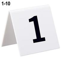 1 - 10 Stalo numeracija Stalo numeris Akrilinis stalo palapinės ženklas balta