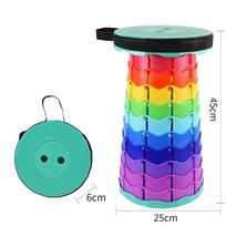 Folding Stool Portable Retractable Stool Retractable Bench Ultra-light Fishing Stool Outdoor Camping Chair Strong Load-bearing geltona
