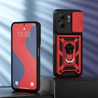 KEYSION Atsparus smūgiams dėklas, skirtas Infinix Smart 9 HD slankiojančios kameros objektyvo apsauginis žiedas, telefono galinis dangtelis, skirtas Infinix Hot 50i for Infinix Hot 50i raudona