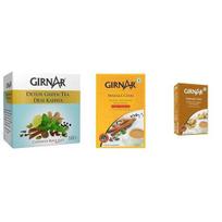 Pink Delight Girnar Detox Green Tea Desi Kahwa (36 Sachets) + Instant Premix with Masala (10 Sachets) + Instant premix with Ginger| 250 Gm approx