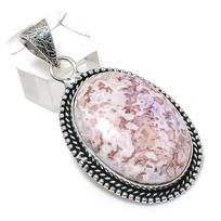 Natural Laguna Lace Agate 925 Sterling Silver Jewelry Pendant 2.13  w5I33