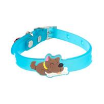 Pet Collar Adjustable Comfortable Cartoon Dog Pattern Pet Cat Dog Neck Strap Pet Supplies mėlyna