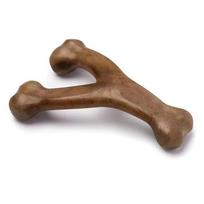 Durable Dog Chew Toy Bone for Teeth Cleaning and Training Interactive Play Entertainment Pets Supplies tamsiai ruda spalva