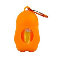 Pet Bag Dispenser Portable Vibrant Color Pet Supplies Pet Waste Bag Dispenser geltona