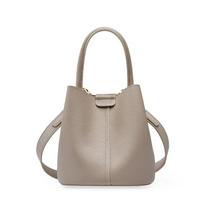 Leather luxury designer crossbody bag, fashionable casual shoulder bag, double root shoulder strap, letter bag, handbag brown