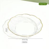 Vaisių lėkštė plastikinis apvalus lygus dubuo Lengvas prabangus skaidrus didelės talpos virtuvės priedai Virtuvės prietaisai užkandžių lėkštė white