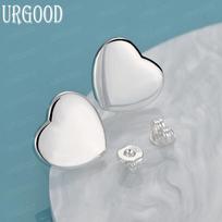 925 svarų sterlingų sidabro širdelės formos auskarai Madingi vestuviniai papuošalai 0.80*0.80cm white