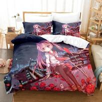 Anime Aria the Scarlet Ammo Hidan no Aria Bedding Set Duvet Cover Bed Set Quilt Cover Pillowcase Comforter king Queen Size 70x133cm 2pcs