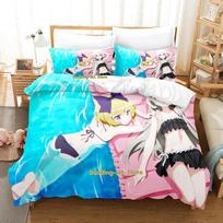 Tonari No Kyuuketsuki-san Bedding Set Single Twin Full Queen King Size Bed Set Adult Kid Bedroom Duvetcover Sets Anime Bed 70x133cm 2pcs