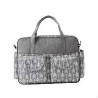 Baby Diaper Bag Tote Shower Newborn Nappy Travel for Toys Snacks waves pattern gray