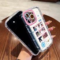 Mobiliųjų telefonų dėklai iPhone 11 13 XR 15 Pro Max 12 14 Pro Max dėklas iPhone 16 7 Plus 8 Plus XS Max Animacinis raštas Apsauga nuo kritimo Atspari smūgiams iPhone 6&6s balta