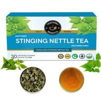 TEACURRY Stinging Nettle Tea(1 Month Pack, 30 Herbal Tea Bags)- Helps With Kidney Detox, Blood Sugar, Blood Purify-Stinging Nettle Tea blue