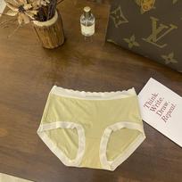 Color Blocking Sexy Soft Lingerie Pure Desire  Underwear Comfortable Breathable Seamless Panties M geltona
