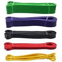 5PC Sunkiojo atsparumo kilpos mankštos juostos Tempimo joga Namai Moterys Vyrai blue