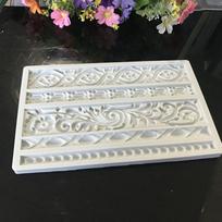 Silicone DIY Flower Lace Cake Mold Fondant Chocolate Decorative Baking Tool ADM white