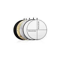 60x60cm 5 In 1 Multi Disc Photography Studio Photo Oval Collapsible Light Reflector Handhold Portable Photo Disc 5 in 1