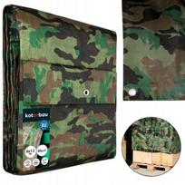 Outdoor Protection Tarpaulin - Polyethylene - 8 x 12 m - Camouflage - 90 g/m² - UV Resistant Tarpaulin Trailer Cover KOTARBAU kamufliažas