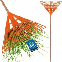 Tvirtas ir praktiškas plastikinis lapų grėblys - Oranžinis - 610 mm - KOTARBAU®