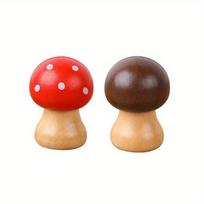 2 vnt. Mediniai grybų formos užrašų laikikliai, nuotraukų laikikliai, biuro pranešimų laikikliai, mielas mokyklinio stalo organizatorius 2pcs brown