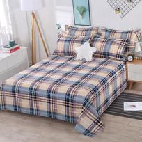 Luxurious Printed Sheets Allergy Resistant Breathable Mattress Cover Skin Friendly Bed Sheet Full-size Single Bed Double Bed No Pillowcase 120x230cm gray