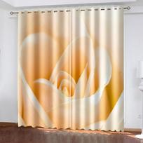 Floral Plant Printing Woven Curtains Bedroom Blackout Curtains Two Separate Curtains on The Left and Right 132cmx160cm gray